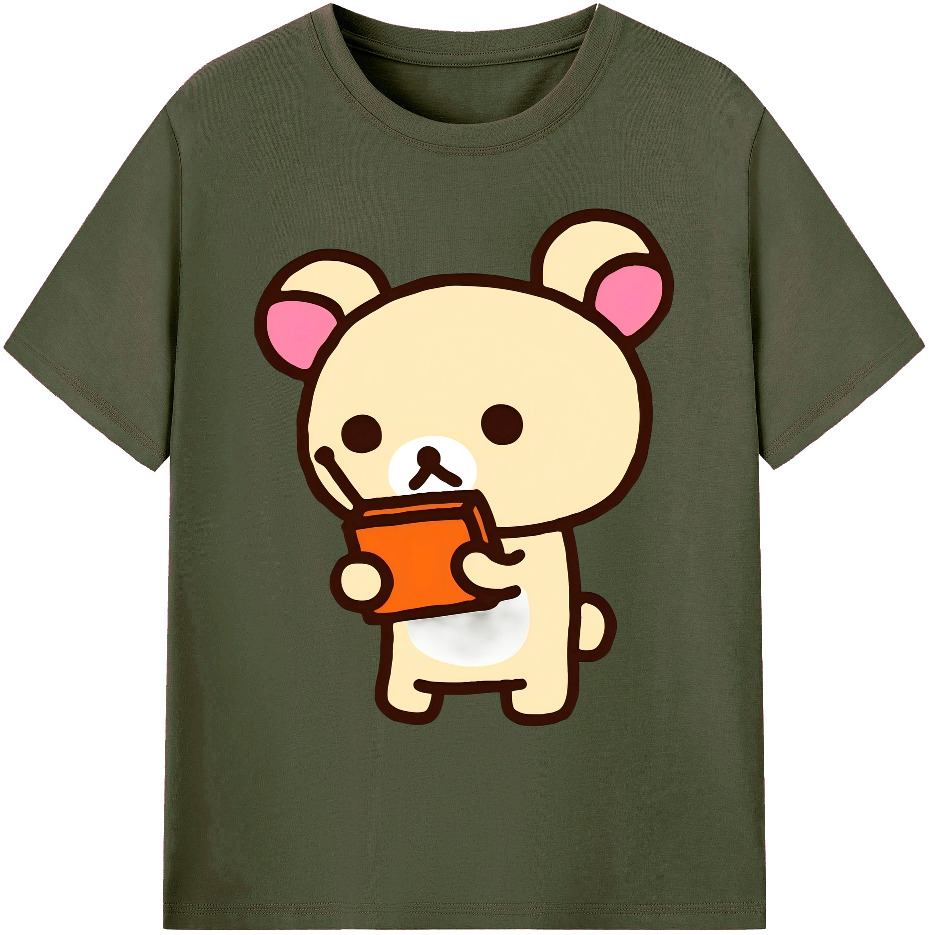 （画像用） リラックマ リラックマ キイロイトリ Rilakkuma Korilakkuma Kiiroitori 綿100％ メンズ半袖Tシャツ｜肌触りやわらか＆通気性